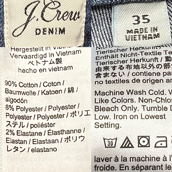 NEW J. Crew Vintage Straight Cropped Jeans Perfecting Pockets size 35 - Picture 12 of 13